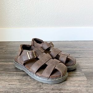 Kids Dr.Martens Sailor Fisherman Brown Sandals